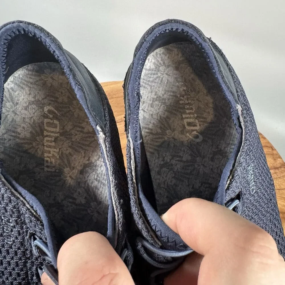 Olukai Alapa Li Shoes Mens 9 Blue Slip‎ On Comfort Loafer Casual Mesh Leather